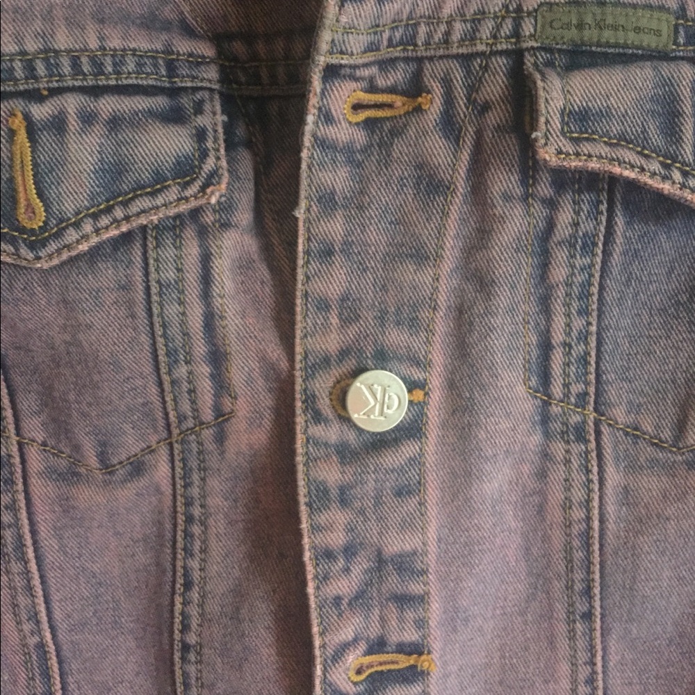 Calvin Klein purple jean jacket size small